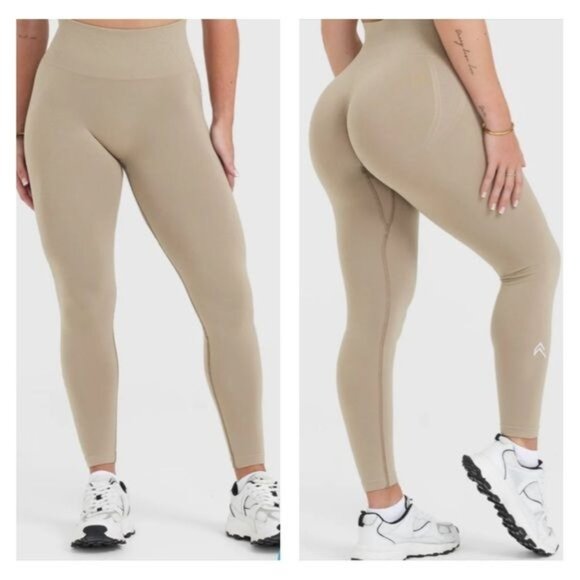 Oner Active Pants - Oner Active Effortless Seamless Leggings Sandstone Brown Size XS New Workout